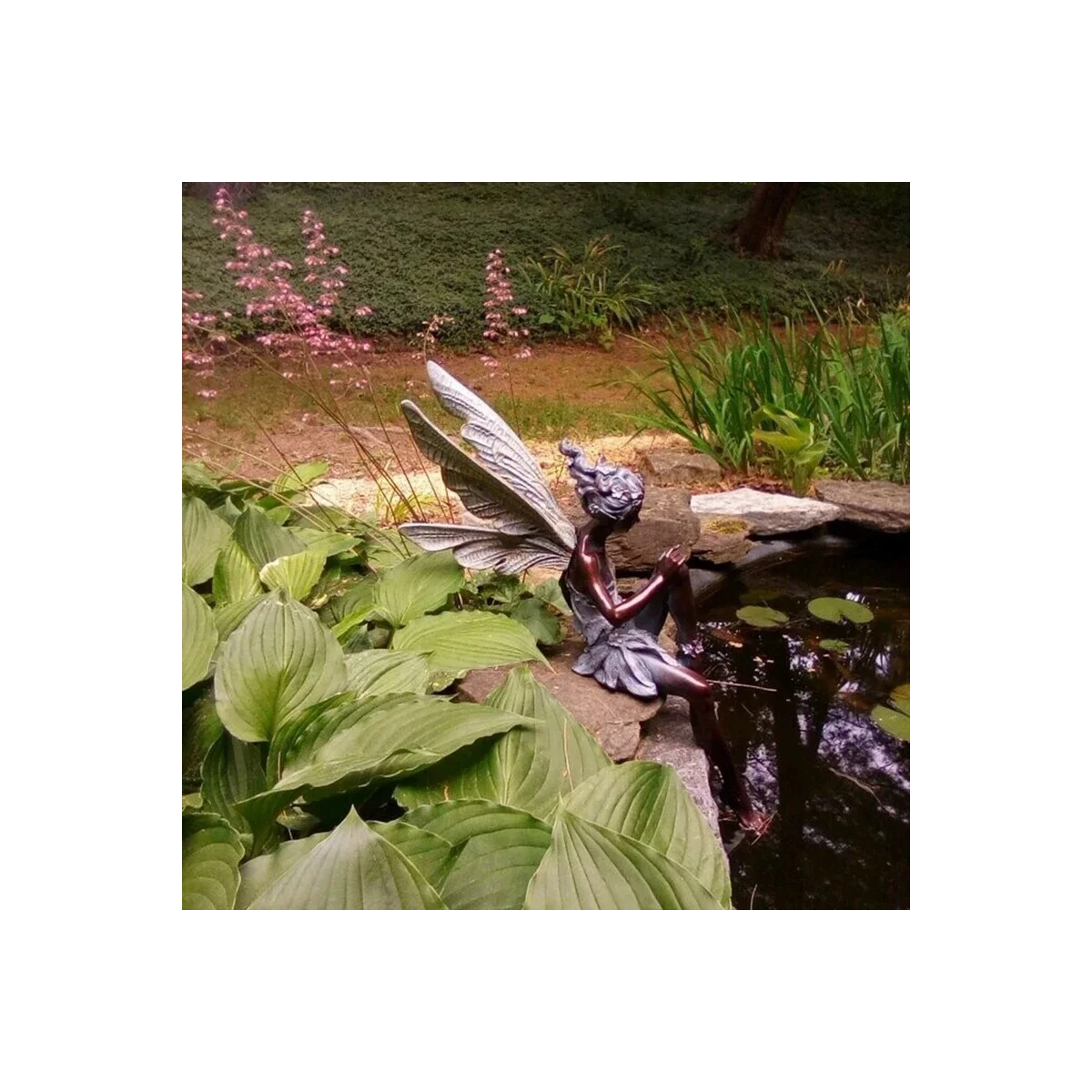 Estatua de hadas, adorno de jardín, artesanía de resina, paisajismo, decoración de patio, hogar, jardín, decoración al aire libre-A