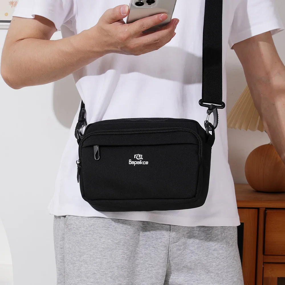 New High Quality Men\'s Crossbody Bag Canvas Men\'s Shoulder Bag Multi Functional Men\'s Messenger Bag Multi Pocket Men\'s Bag