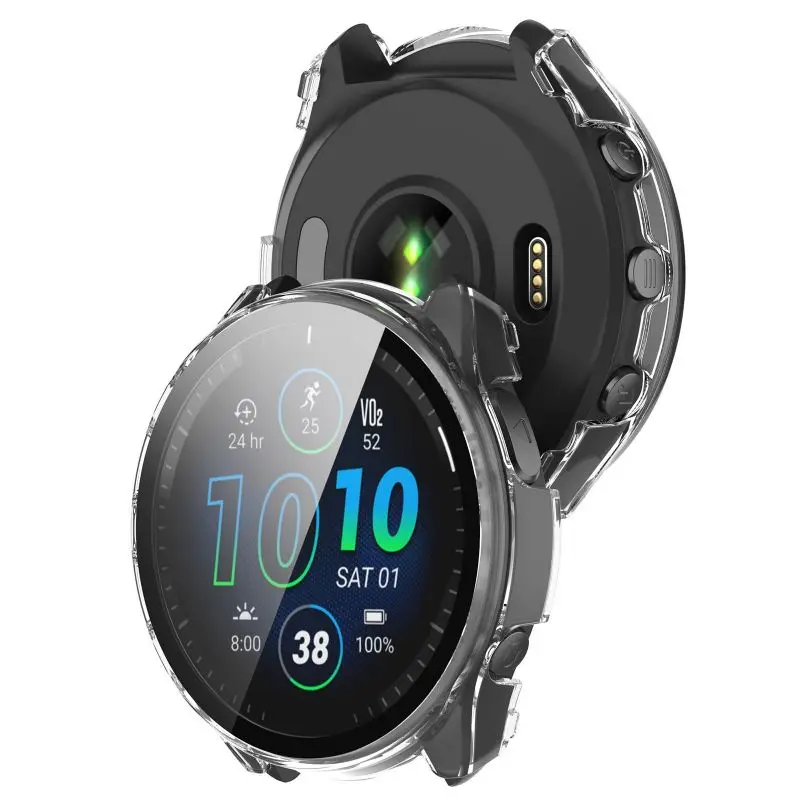 Garmin Forerunner 965 265 265s Samrt 시계 스트랩 범퍼 커버, 강화 유리 케이스, 화면 보호대 필름 액세서리