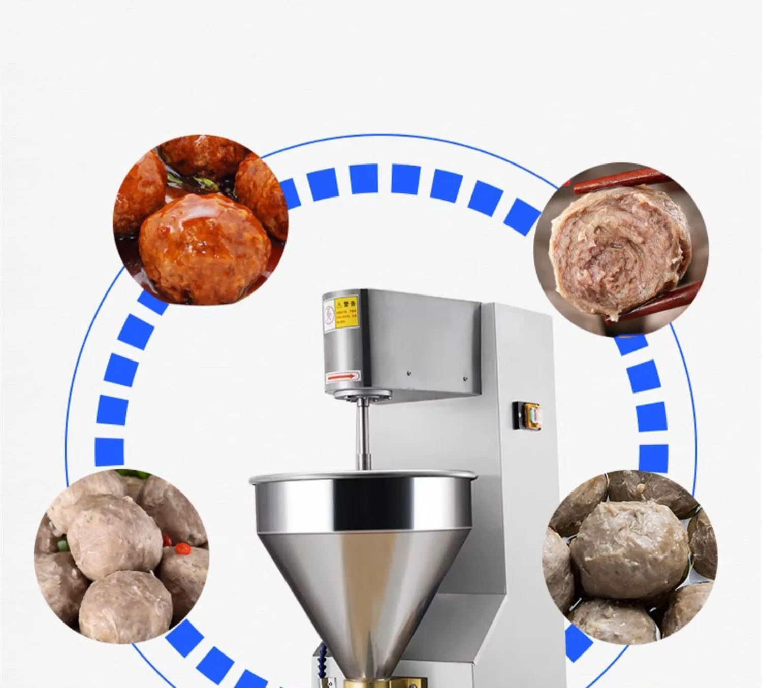 Fully Automatic Stainless Steel Electric Meatball Forming Machine New Condition Large-Diameter for Pork Fish Beef Meatballs