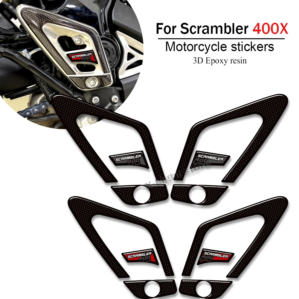 

For Triumph Scrambler 400X 400 X Tank Pad Side Grips Gas Fuel Oil Kit Knee Fairing Fender Wheels Stickers Decals 2024 2025