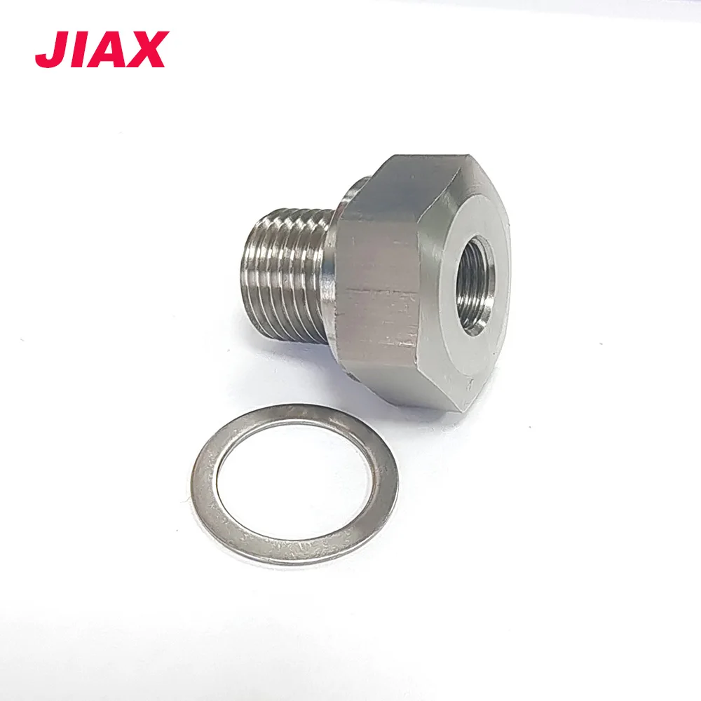 Stainless Steel M16x1.5 to 1/8 NPT Oil Pressure Sensor Adapter for LS Engine Swap with Washer Compatible with LS1 LSX LS3