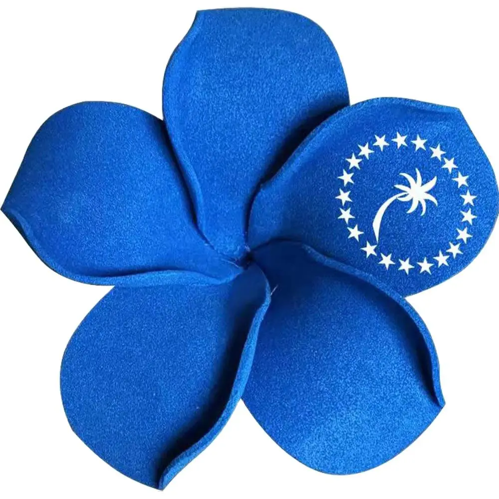 

MIXED COLORS Free Shipping 80pcs/lot F2000 9CM EVA Foam Hair Pick Printed Star Flower Accessories Hawaii Beach Headwear Aloha