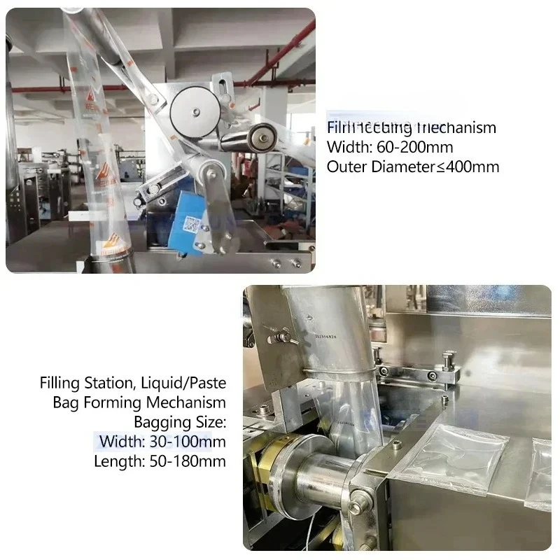 Machine à sceller les sauces à grande vitesse ZS-LX120, machines d'emballage à trois côtés avec codage de Date, déchirure facile