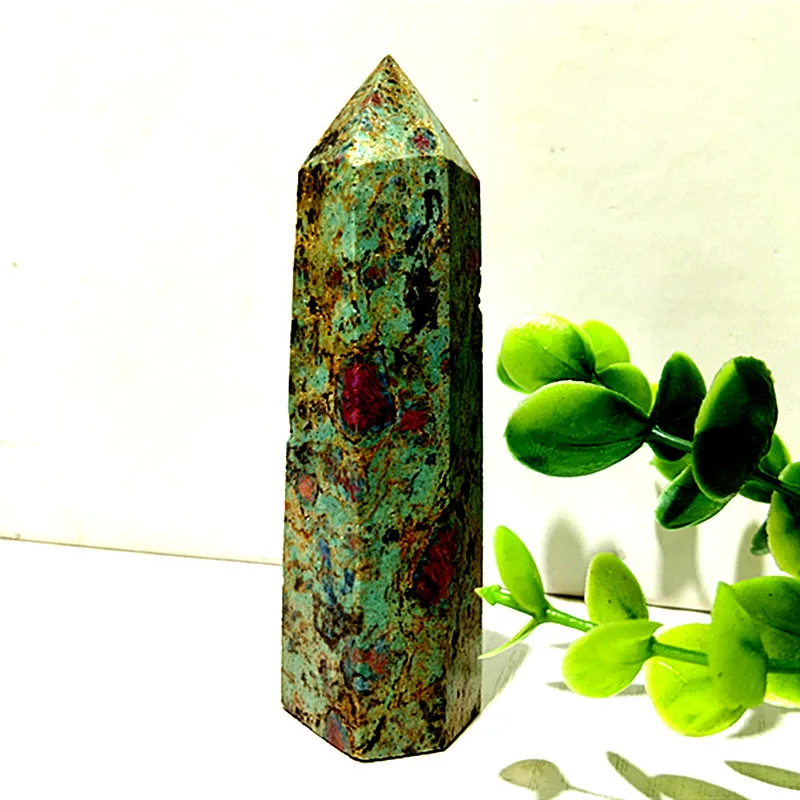 Natural Stones Unakite Gems Tower Wand Witchcraft Meditatio Reiki Healing Feng Shui Crystals Room