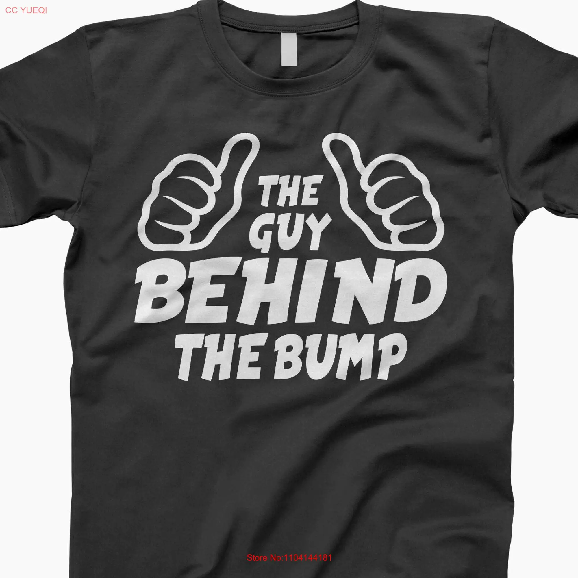 The guy behind bump shirt baby announcement shower t dad surprise to be shirts long or short sleeves