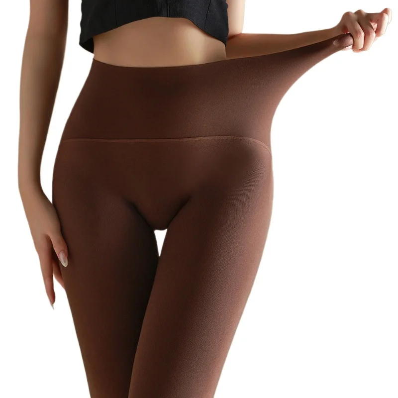 Sexy Women's Stockings Micro Velvet 120d Seamless Crotch Leggings Autumn Winter High Waisted Hip Lifting High Elastic Pantyhose