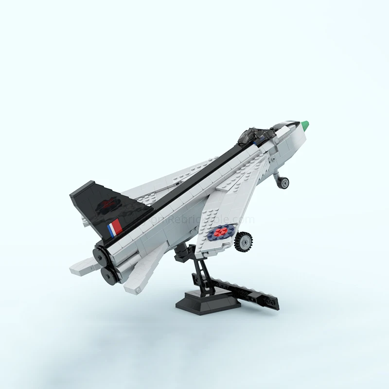군용 비행기 라이트닝 F.1 XM135 폭격기 MOC 빌딩 블록 모델 DIY 퍼즐 브릭 수집 세트 장난감 선물