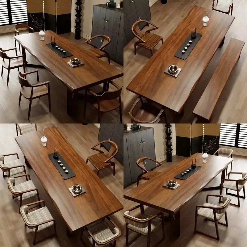 Modern Solid Wood Dining Table Kitchen Furniture Set New Arrival