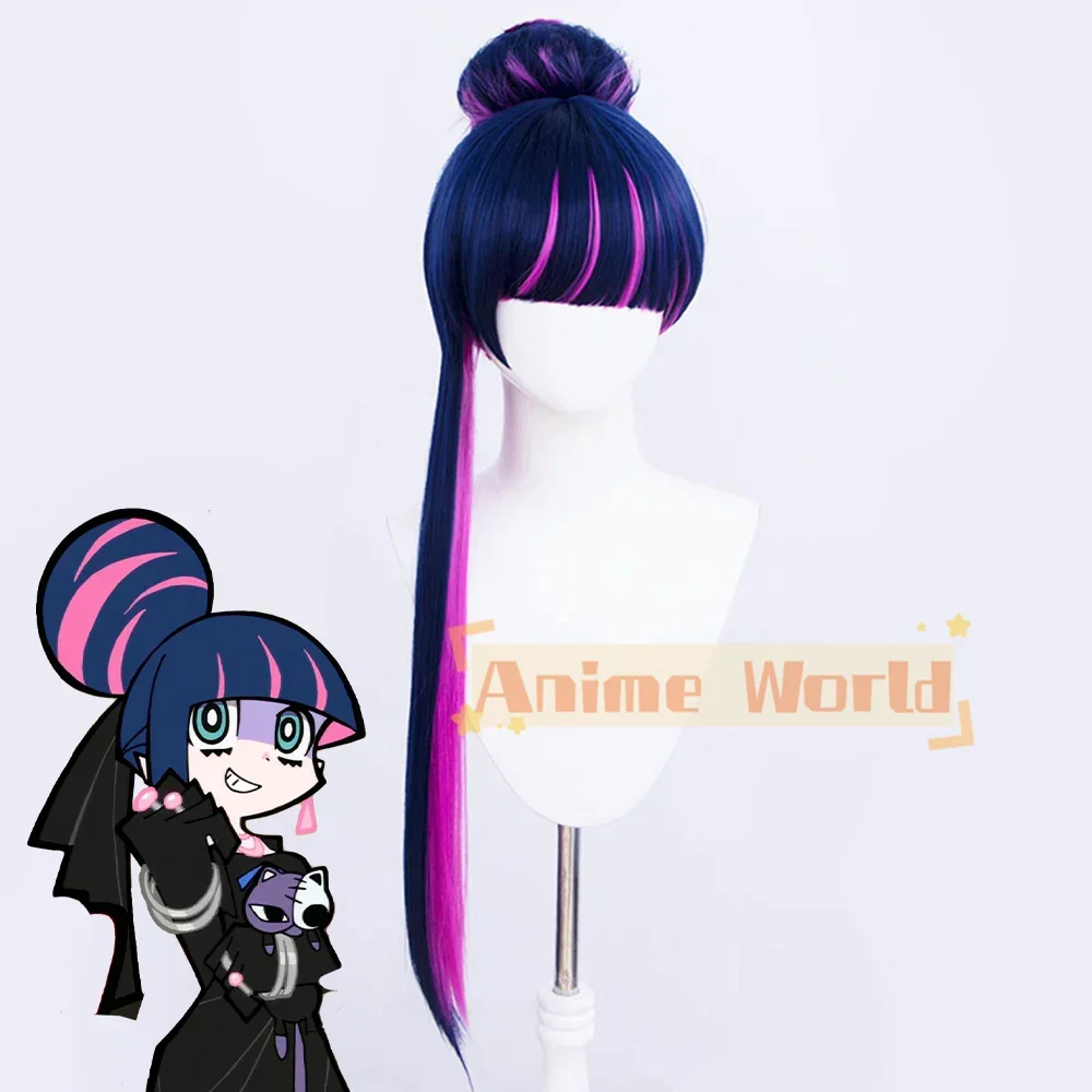 

Anime Game Panty And Stocking With Garterbelt Anarchy Stocking Purple Pink Cosplay Wig Halloween Christmas Woman Men Adult Wig