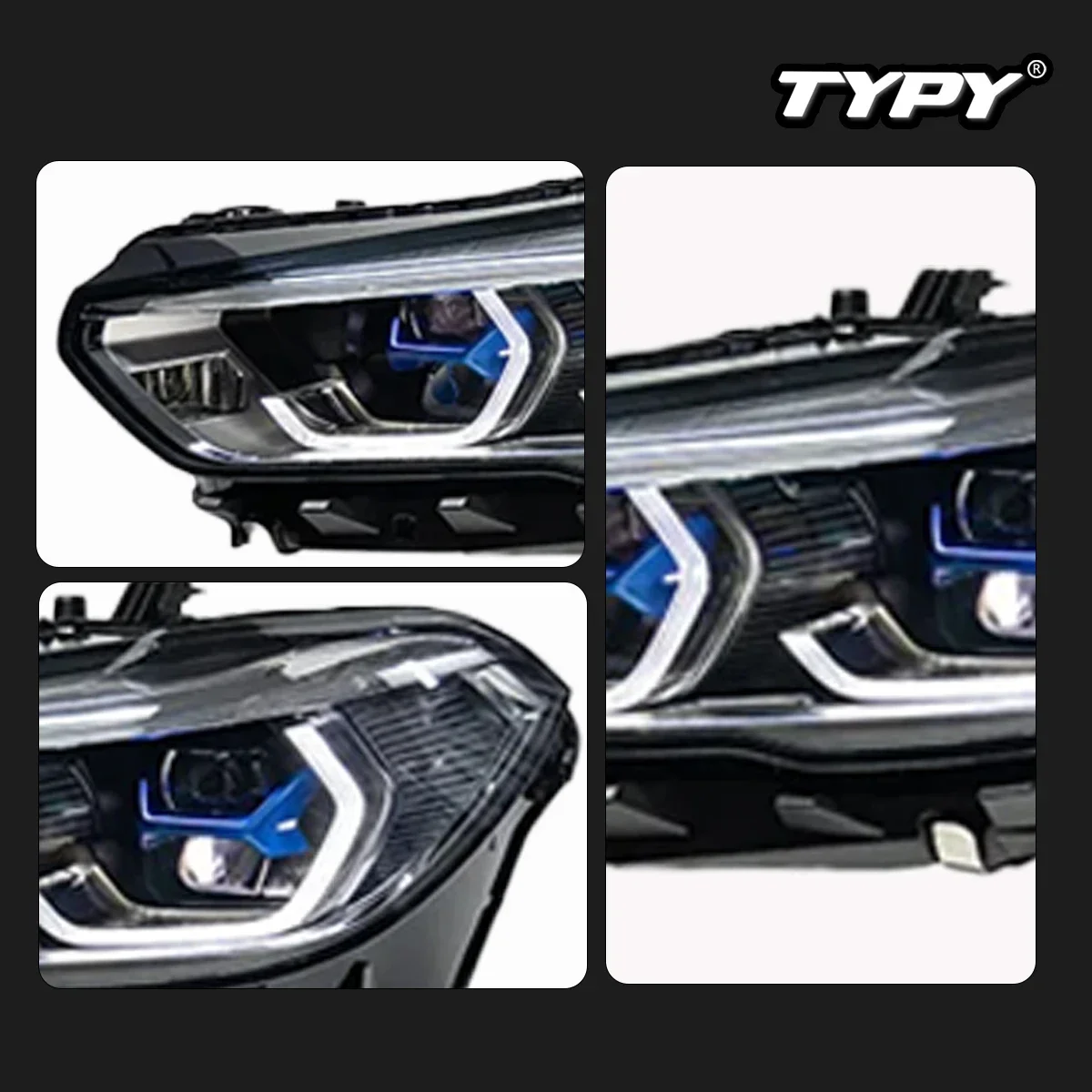 

TYPY Новая светодиодная фара, обновленная, модифицированная для BMW X5 G05 2019-2023, фара с динамическим сигналом, автоаксессуары
