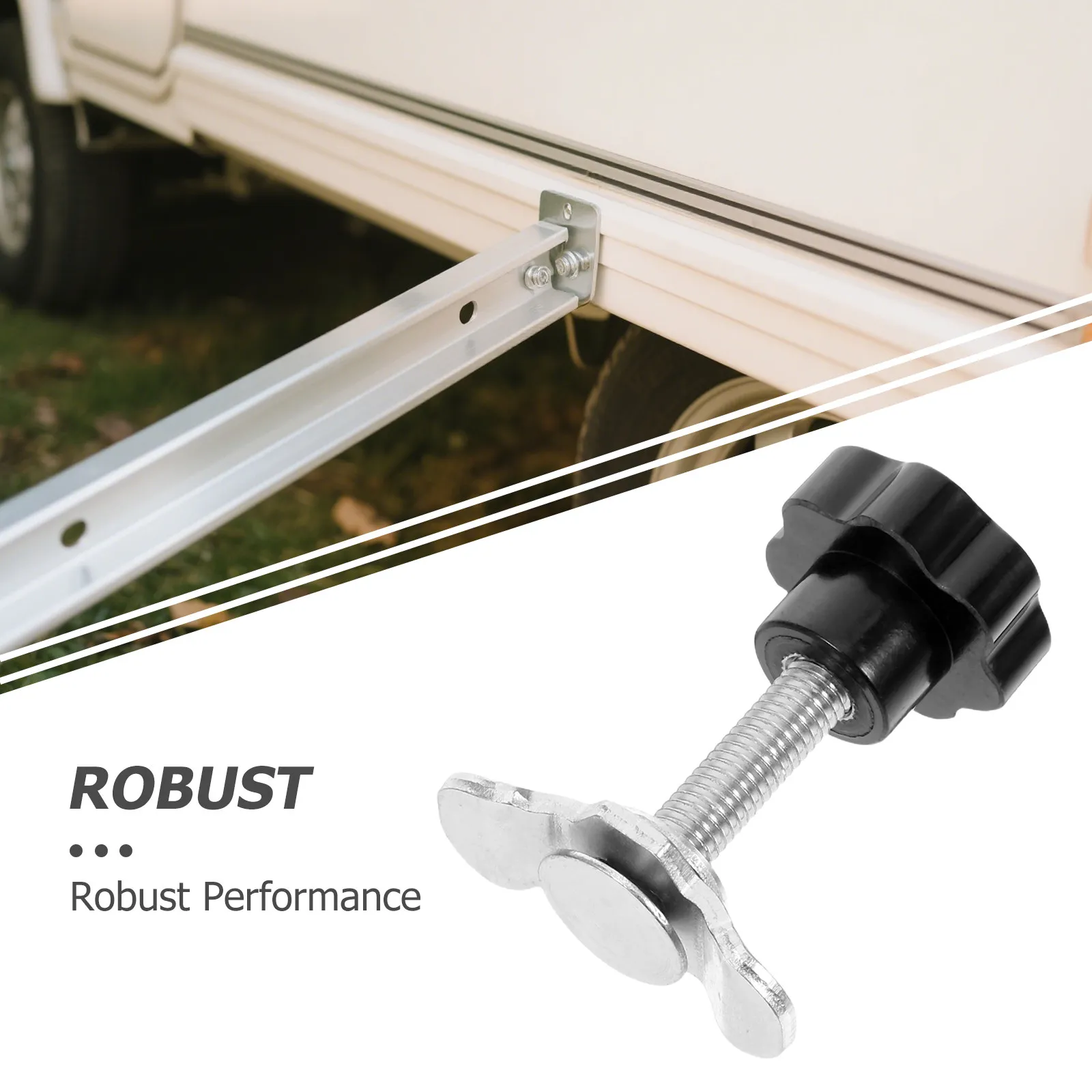 2Pcs Metal Threaded Coupling Nut Replacement Aluminum Track Accessories For Outdoor Camper M8 Clamping Knob Handle