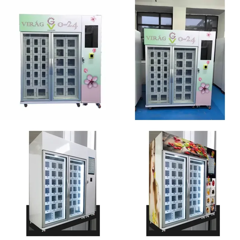 24 Hours Unmanned Flower Store Fresh Flower Vending Machine Automatic Temperature Refrigerator Vending Machines for Sale