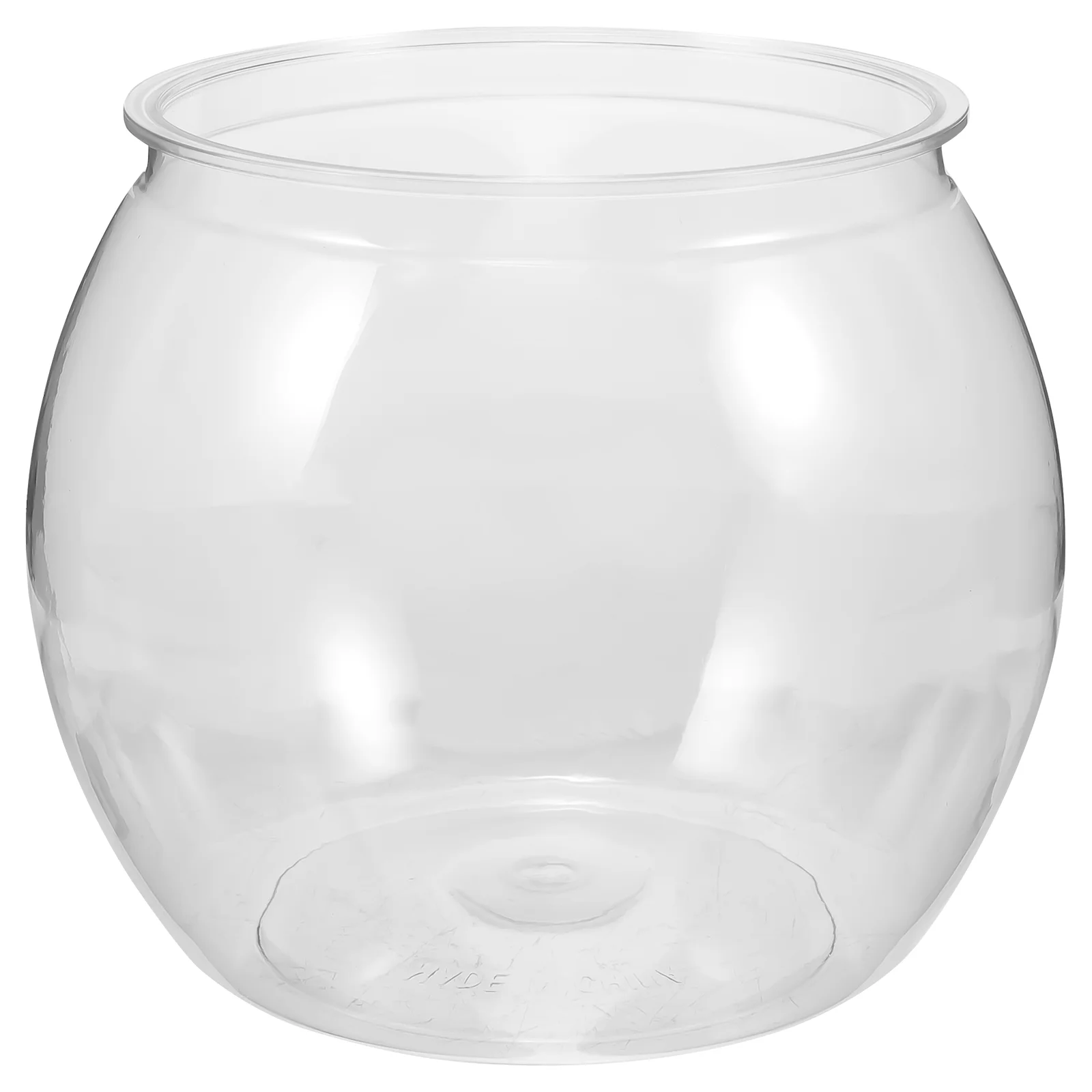 

Goldfish Bowl Candy Dish with Lid Plastic Plate Transparent Aquarium Tank Office