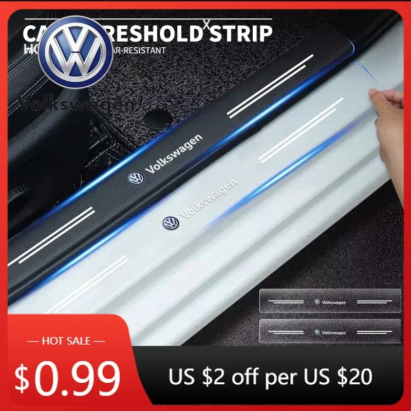 

Защитная прозрачная пленка для порогов автомобиля Volkswagen VW 4x, устойчивая к царапинам, для Volkswagen VW Scirocco Jetta Beetle