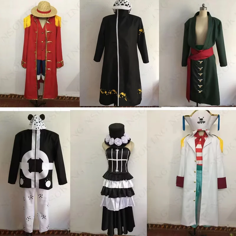 

Anime Law Sabo Perona Wisteria Tiger Bartholemew Kuma Luffy Coat Cosplay Costume Custom made
