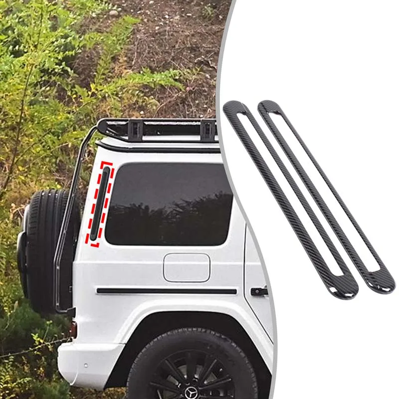 

ABS Carbon Fiber For Mercedes Benz G Class W465 2025+ Car body rear air outlet decorative strip sticker car exterior accessories