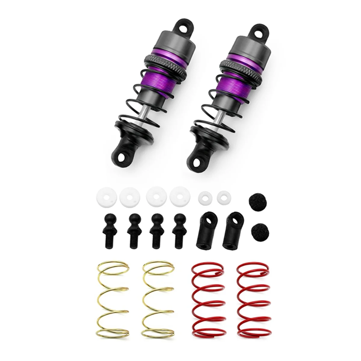 High-end 1/10 1Pair of Metal Hydraulic Shock Absorbers RC Remote Control Car Flat Racing Drift Car (63mm) Sky Blue