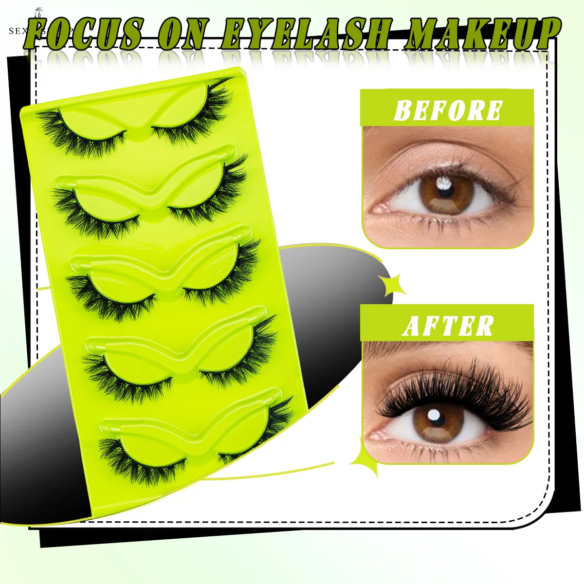 ثلاثية الأبعاد رقيق فو المنك جلدة الرموش الصناعية Wispy جلدة حجم طبيعي الرموش تمديد ماكياج مع لاش الغراء الملقط