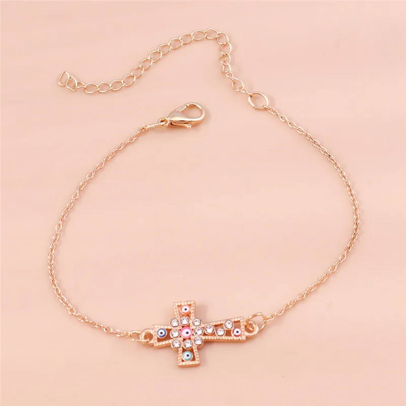 Aihua Bohemia Hamsa Hand Kreuz Armband für Frauen Herz Stern Rose Charm Armband Damen Boho Schmuck neu in Armband Geschenke – Detail 21