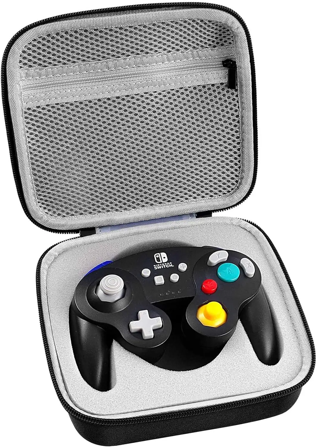 Case for PowerA Wireless/Wired Gamecube Style Controller, PDP 500-100-NA-D1 Controller for Nintendo Switch (Black)