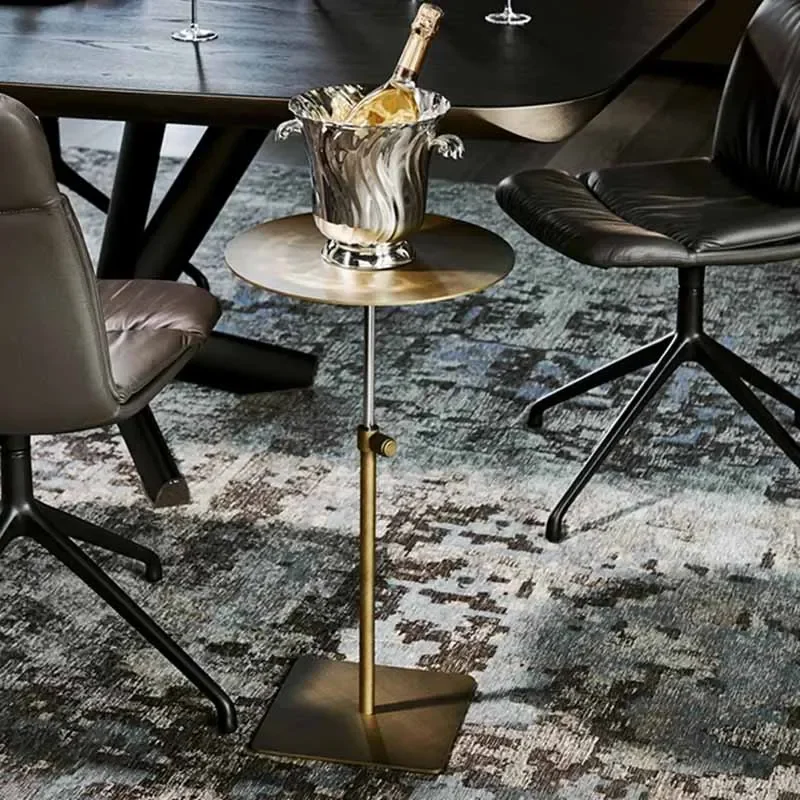 

Mobile Adjustable Side Table Luxury Iron Bedroom Gold Coffee Tables Modern Design Tavolino Da Salotto Furniture Entrance Hall