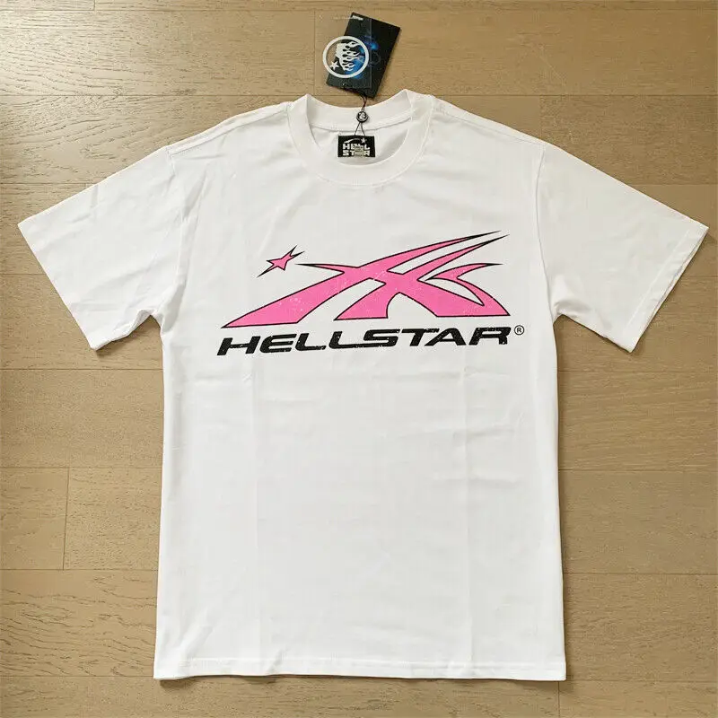 Hell STUDIOS  Sport Logo INS Same style printed Men's short sved T-shirt