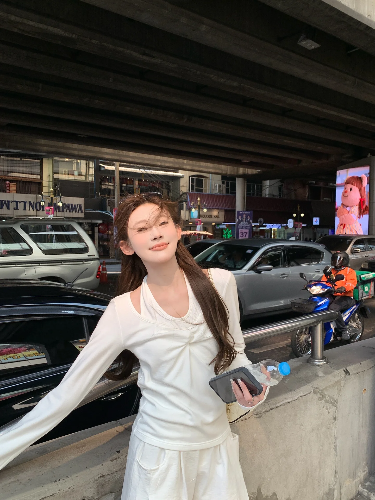 

Женский повседневный топ FF BLUE с длинным рукавом и узлом, из чистого хлопка, с эффектом двухслойности, с принтом в виде плюща