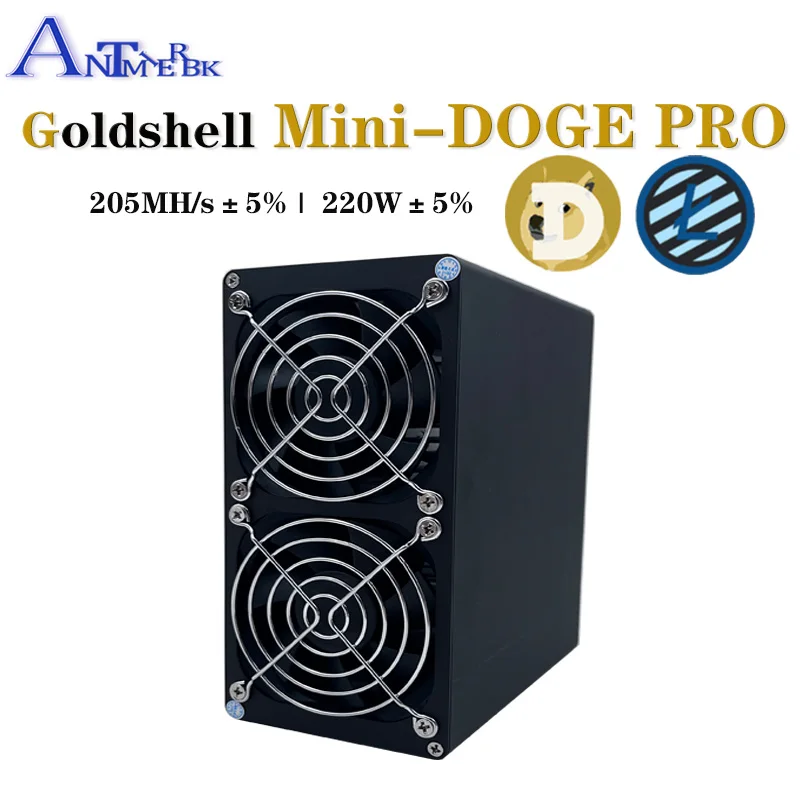 Goldshell-ミニドージプロ、バージョンのシミュレーション、6つば、205mh/s、220w、Dogecoin flc minar plus é conomiaque asic l3 a1