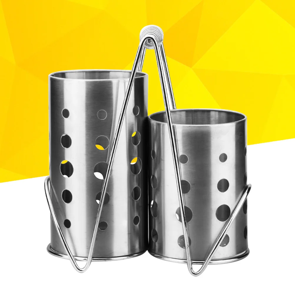 

Stainless Steel Kitchen Chopstick Holder Utensil Organizer Flatware Storage Rack Forks Spoons Silverware Lightweight