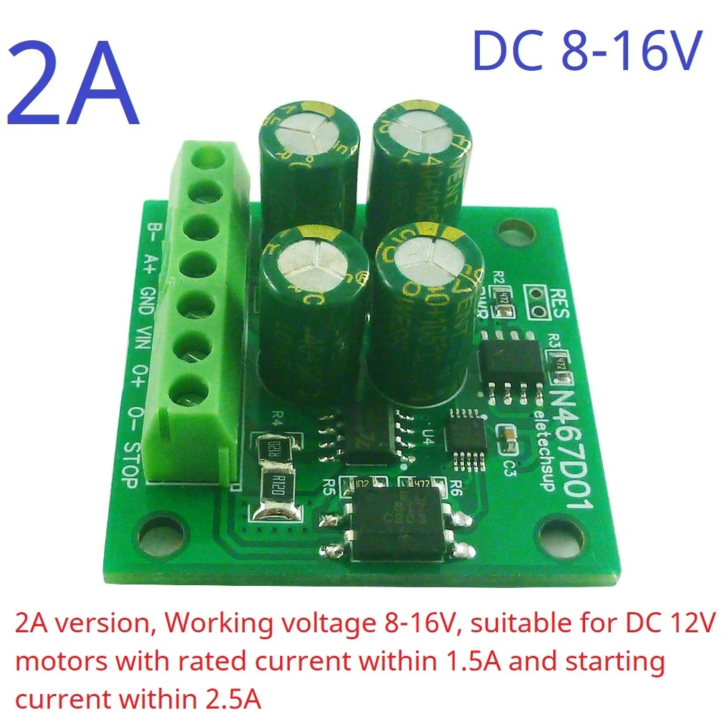 Small MODBUS RTU Linear Geared Motor Driver N467D01 DC 8-30V 1A 2A Forward Reverse Stop Delay Timer Controller RS485 PLC IO