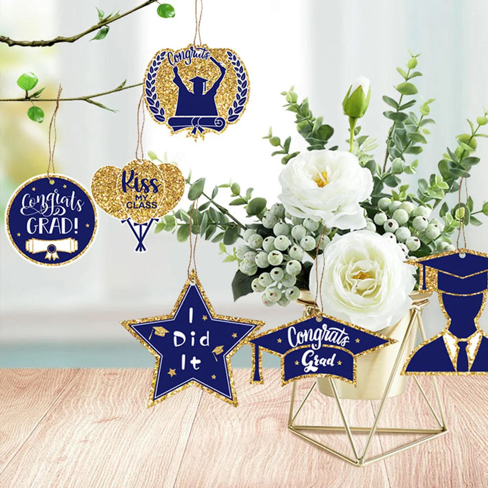 

1 set 1 Set Paper Tags Hanging Decor 2024 Graduation Sign Diy Wall Door Yard Decoration Party Favor Graduation Cutout Home Decor