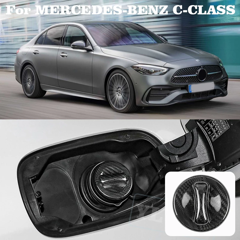

Для Mercedes-Benz настоящее жесткое углеродное волокно C-класса C260 C200 GLC300 A200 S380 AMG внутренняя крышка топливного бака автомобиля аксессуары наклейки