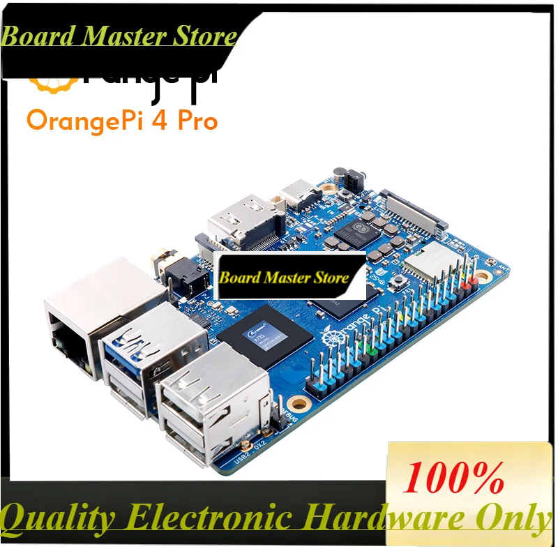 BoaMasMOrange Pi 4 Pro 6GB RAM DDR5 Allwinner A733 Mini PC WiFi6+Bluetooth M.2 PCIE SSD Dual MIPI-CSI 3TOPS NPU Single Board Com