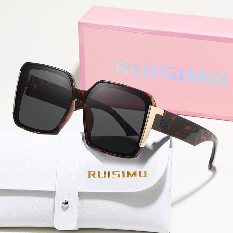 RUISIMO Square Gradient Sunglasses Women Men Vintage Fashion Brand Sun Glasses Revelry Party Travel Male Female Glasses UV400