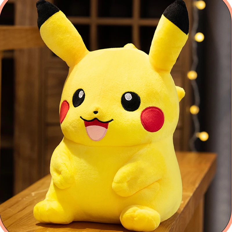 Oreiller en peluche jaune Pokemon Pikachu, 30cm, dessin animé Kawaii, jouets en peluche, cadeaux d'anniversaire créatifs pour décoration de chambre d'enfants