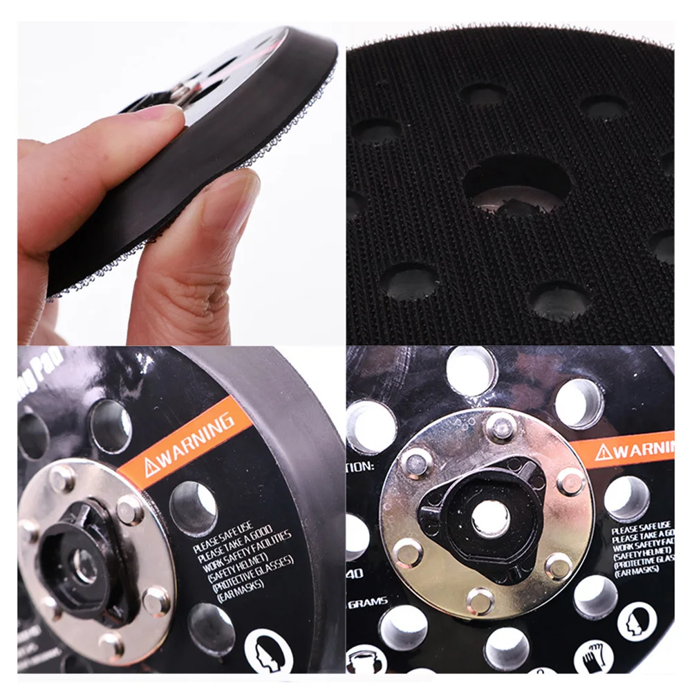 Replacement PU 5-Inch 8-Hole Sanding Pad Compatible With Orbital Sander Car Beauty PU Polishing Disc