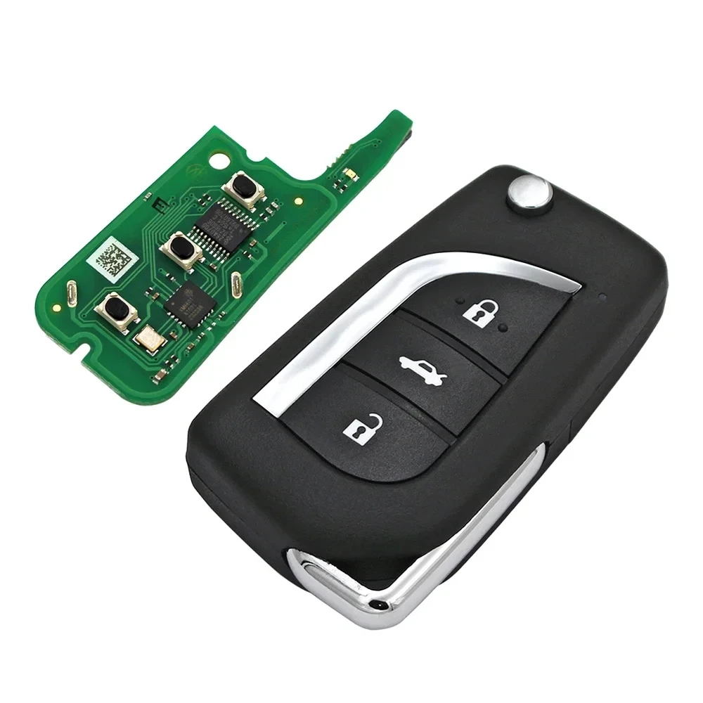 

Xhorse XNTO00EN VVDI Wireless 3 Buttons Car Remote Key Universal Auto with NXP Chip for Toyota Type for VVDI2 Programmer Tool