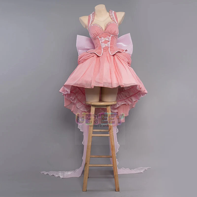 UETEEY Cos Anime/Mangaa Chii Cosplay Costume Lolita Pink Dress with Bowknot Clamp Halloween Christmas Chii Costumes Outfit view 2