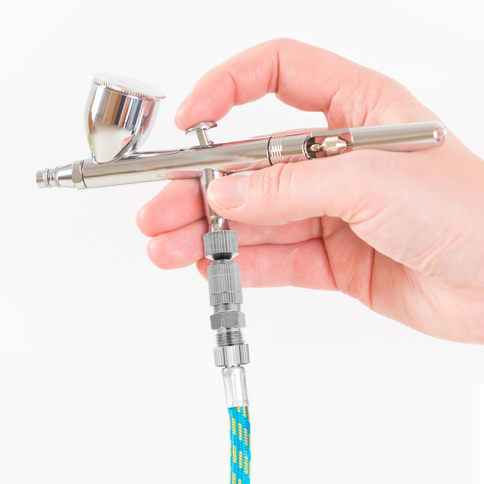 

Airbrush Connector Accessories 1/8 Inch Outer To Inner Thread Quick Release Coupler No Leak Self-Lock Adapter For Spray