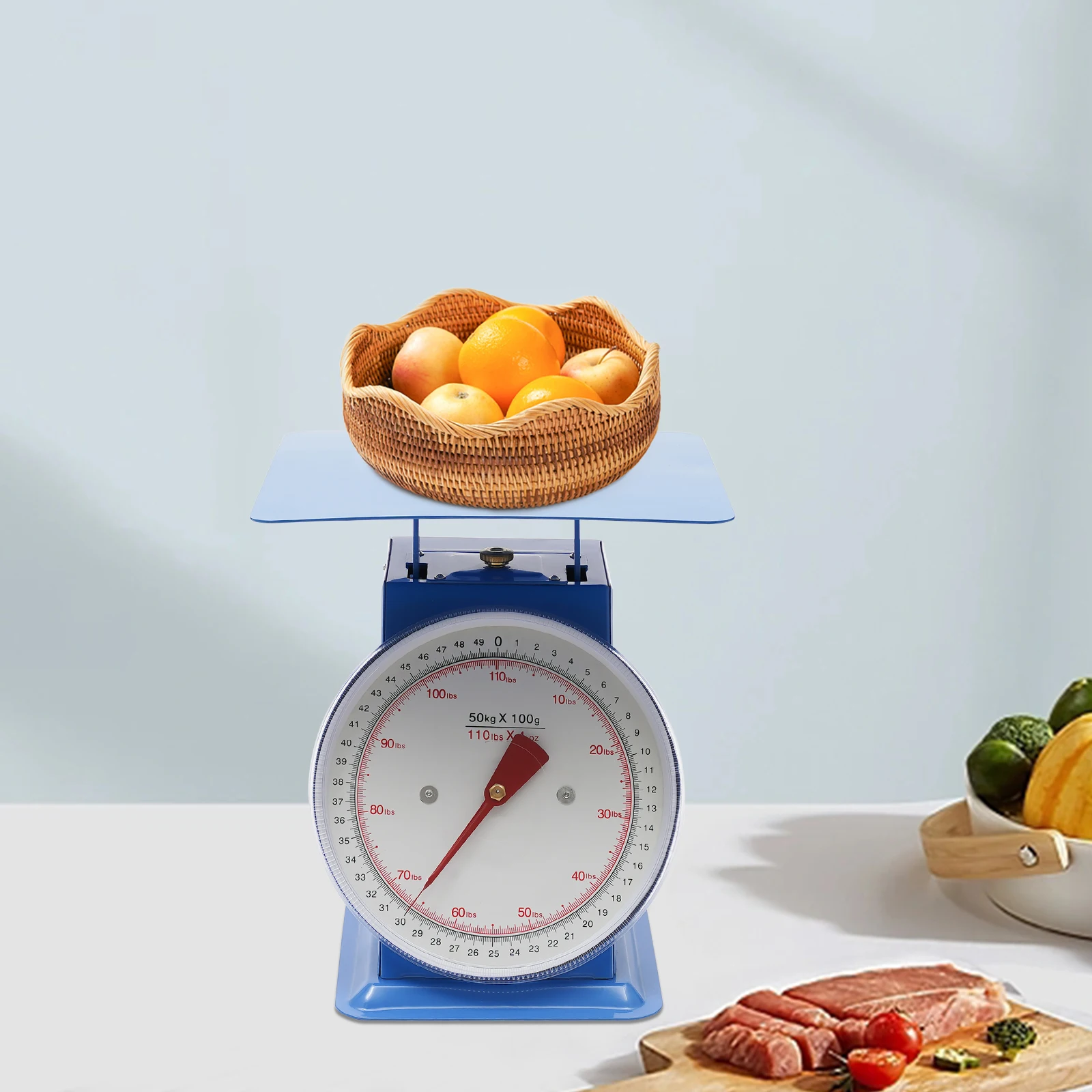 

0.1kg/0.22lb Mechanical Kitchen Scale – Precision Portion Control Food Scale with Platform, Industrial Dial Scale for Cooking