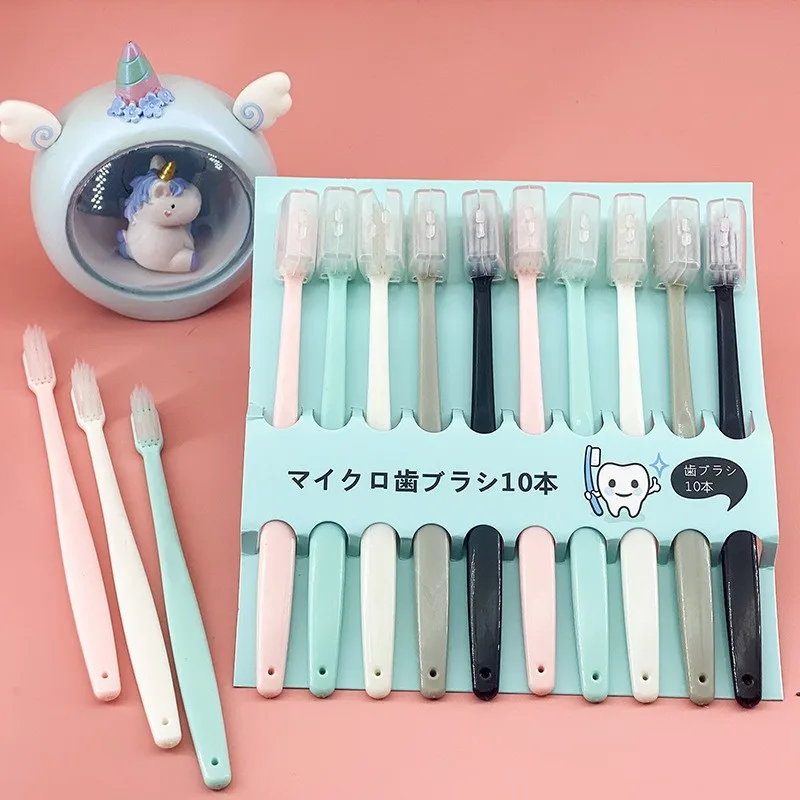 10pcs/set Adult Toothbrush Ultra Soft-bristled Toothbrush For Sensitive Gums Extra Toothbrushes Sensitive Teeth