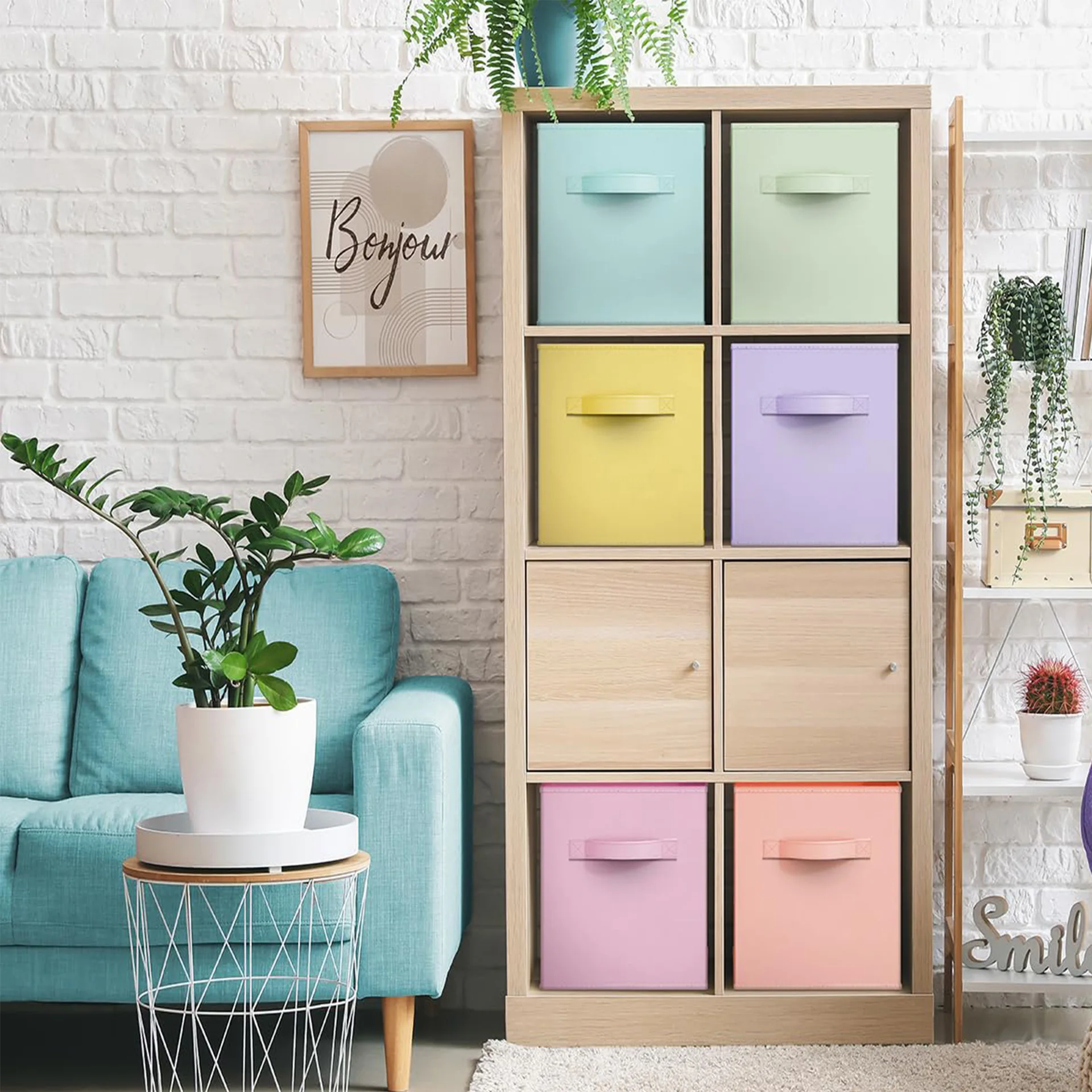 Uncovered Fabric Storage Box, Foldable, Home Organization and Storage, Clothing Toy Sorting Boxes,