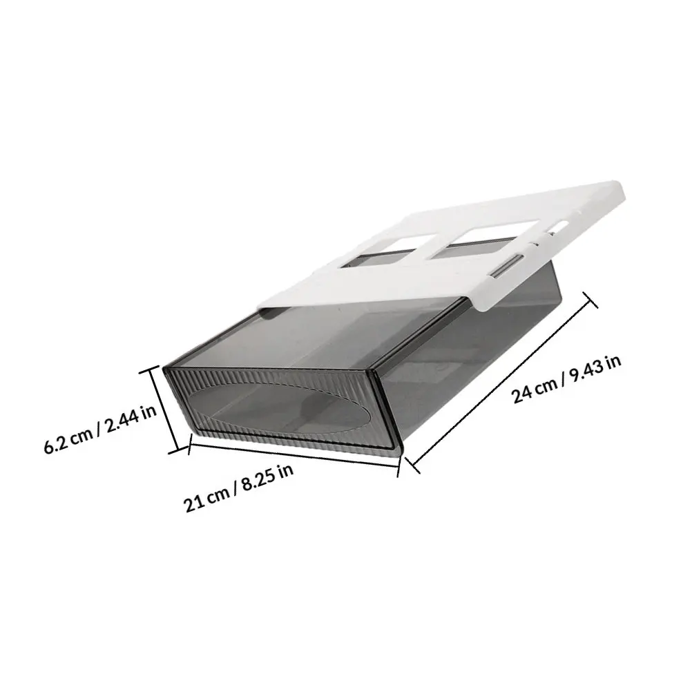 Under Desk Drawer Organizer Adhesive Large Capacity Plastic Hidden Storage Box for Office Desktop Organizer and Home Storage