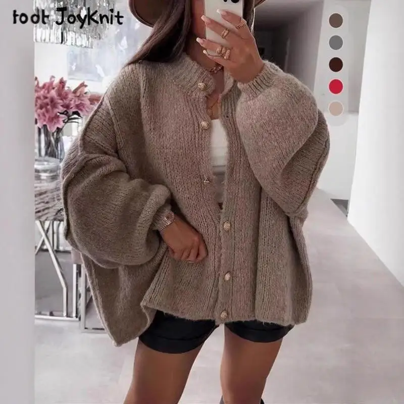 

Мужской вязаный свитер, женский однотонный трикотаж на пуговицах с воротником-стойкой, девять свечей, длина Thi Coolmax Fiber