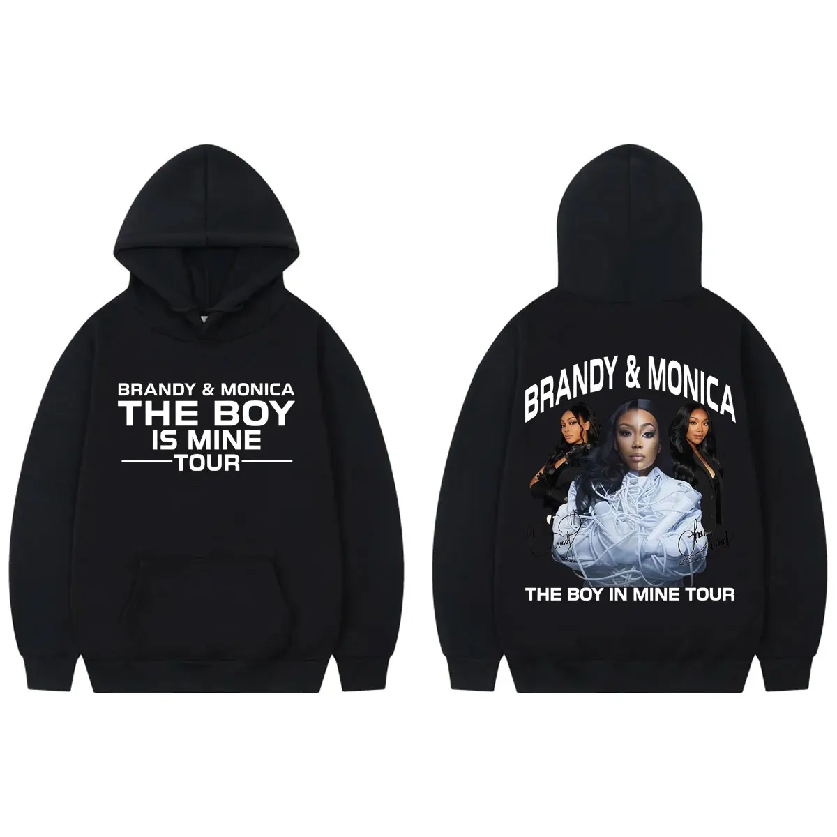 

Singer Brandy & Monica Graphic Hoodies The Boy Is Mine Tour 2025 Merch Pullovers Men Women Vintage Fashion Hooded Sweatshirts