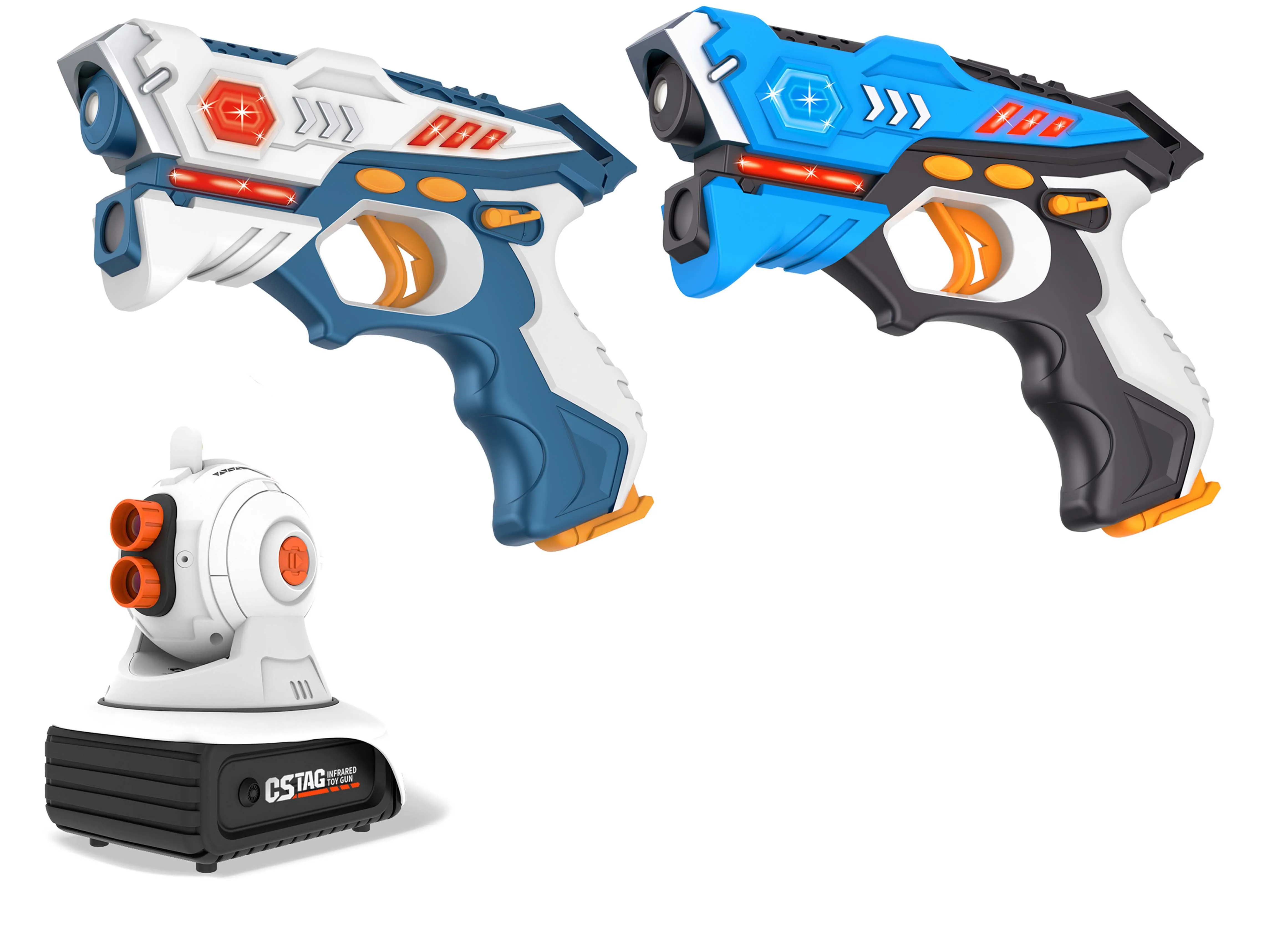 CSTAG 프로젝터 덕 UFO 사냥 슈팅 게임 어린이 선물 장난감 남자아이 레이저 태그 적외선 미니 권총 건 배틀 게임 실내용