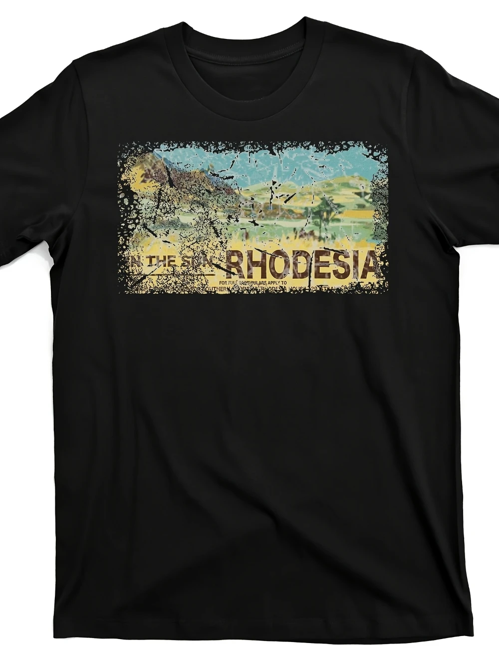 Anuncio publicitario de Rhodesia en The Sun. Camiseta Rhodesian para hombre, diseño moderno, estilo informal, ropa informal para hombre