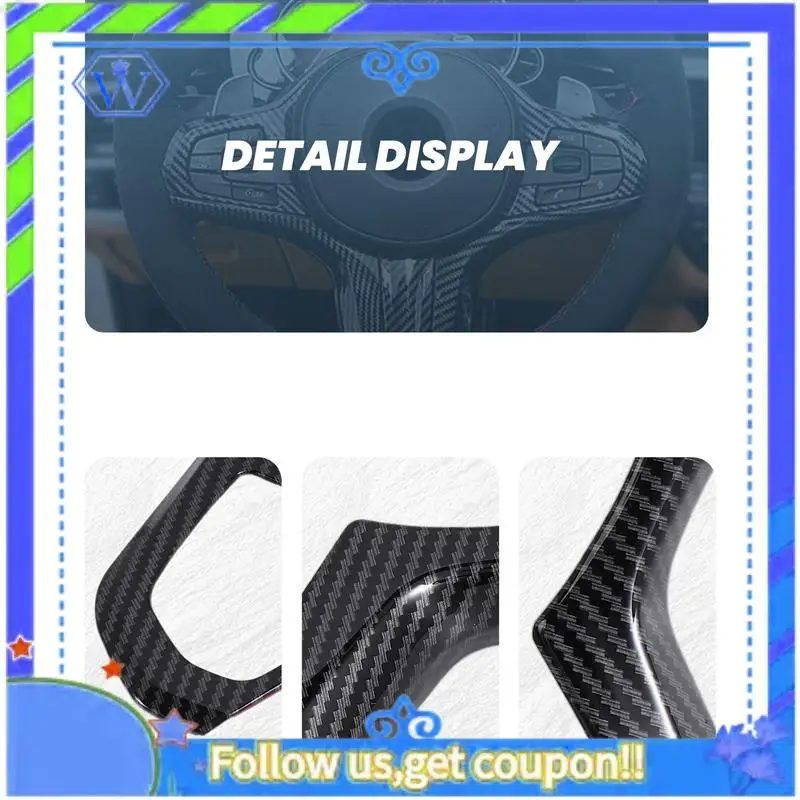 M46K-عجلة توجيه سيارة يغطي ملصقات الكسوة الديكور ل-BMW G30 X3 G01 X4 G02 X5 G05 X6 G06 2018-2020