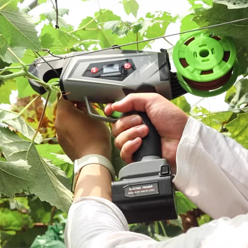 

Automatic Electric Plant Tying Tool | Garden Vine Tying Machine for Grapes, Tomatoes, Kiwifruit, and Other Crops | Adjustable Te